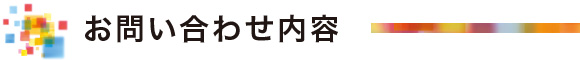 問い合わせ内容入力